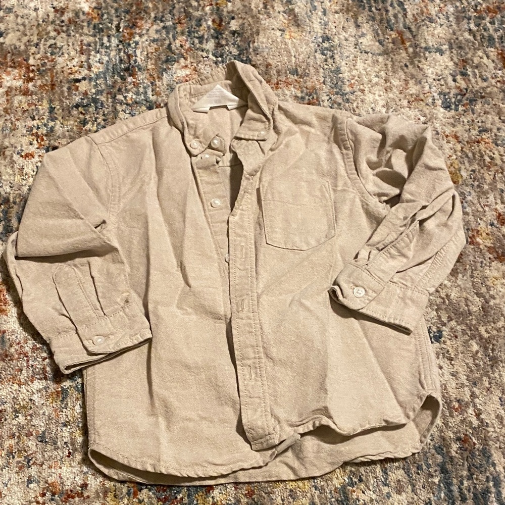 H&M Kids Light Tan Button-Up Shirt